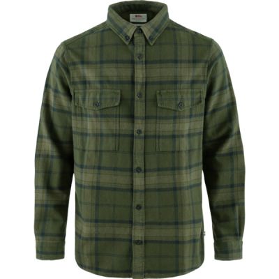 Fjällräven Övik Twill Shirt M - Deep Forest-green - Miehet - XL - Partioaitta