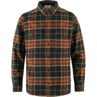Fjällräven Övik Twill Shirt M - Autumn Leaf-dark Navy - Miehet - XL - Partioaitta