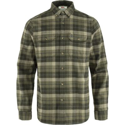 Fjällräven Singi Heavy Flannel Shirt M - Green-deep Forest - Miehet - L - Partioaitta