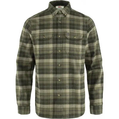 Fjällräven Singi Heavy Flannel Shirt M - Green-deep Forest - Miehet - L - Partioaitta, kuva 1 / 1