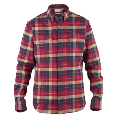Fjällräven Singi Heavy Flannel Shirt M - Deep Red - Miehet - XL - Partioaitta, kuva 1 / 1