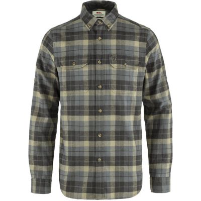 Fjällräven Singi Heavy Flannel Shirt M - Super Grey-stone Grey - Miehet - M - Partioaitta