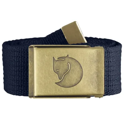 Fjällräven Canvas Brass Belt 4 Cm - Dark Navy - Unisex - 1 Size - Partioaitta, kuva 1 / 1