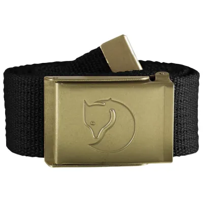 Fjällräven Canvas Brass Belt 4 Cm - Black - Unisex - OneSize - Partioaitta, kuva 1 / 1