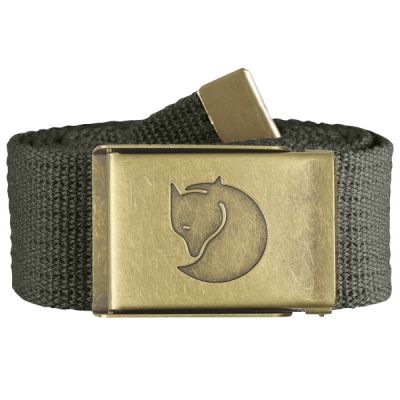 Fjällräven Canvas Brass Belt 4 Cm - Mountain Grey - Unisex - 1 Size - Partioaitta