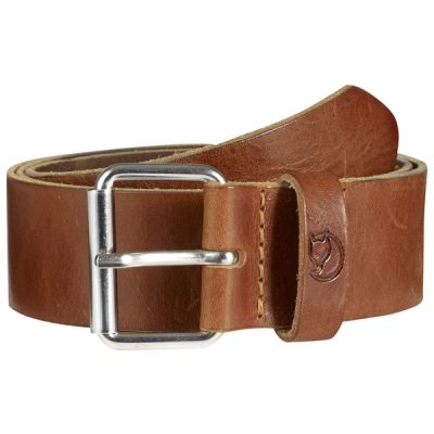 Fjällräven Singi Belt 4 Cm - Leather Cognac - Unisex - 85cm - Partioaitta