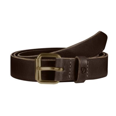 Fjällräven Singi Belt 2.5 Cm - Leather Brown - Unisex - 110cm - Partioaitta