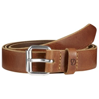 Fjällräven Singi Belt 2.5 Cm - Leather Cognac - Unisex - 75cm - Partioaitta