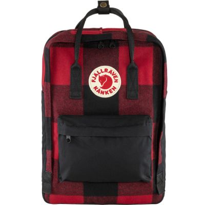 Fjällräven Kånken Re-wool Laptop 15" - Red-black - Unisex - OneSize - Partioaitta | Alk. 94,50 €