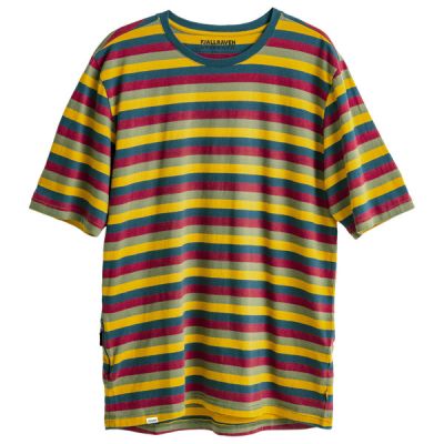 Fjällräven S/f Cotton Striped T-shirt M - Flag Stripe - Miehet - S - Partioaitta