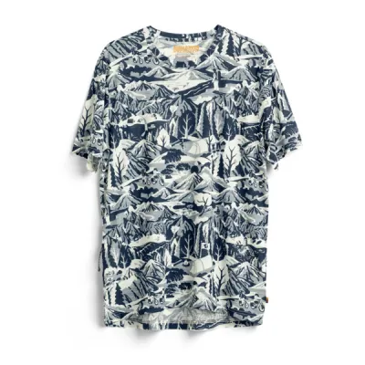Fjällräven S/f Wool Caliswe T-shirt M - Navy-eggshell - Miehet - XL - Partioaitta, kuva 1 / 1
