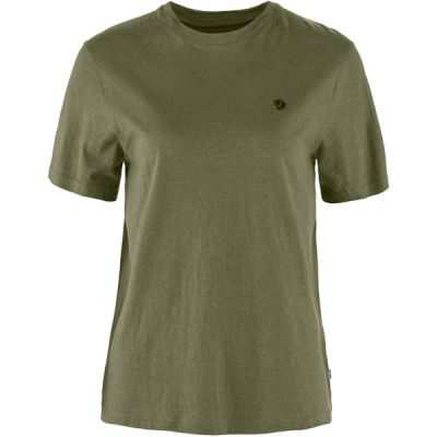 Fjällräven Hemp Blend T-shirt W - Green - Naiset - L - Partioaitta