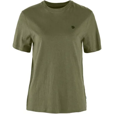 Fjällräven Hemp Blend T-shirt W - Green - Naiset - L - Partioaitta, kuva 1 / 1