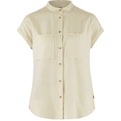 Fjällräven Övik Hemp Shirt Ss W - Chalk White - Naiset - M - Partioaitta, kuva 1 / 1
