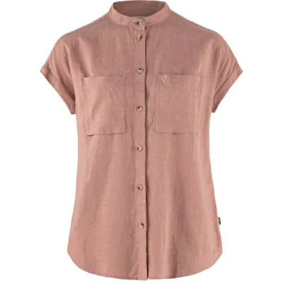 Fjällräven Övik Hemp Shirt Ss W - Dusty Rose - Naiset - M - Partioaitta, kuva 1 / 1