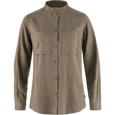 Fjällräven Övik Hemp Shirt Ls W - Suede Brown - Naiset - XS - Partioaitta