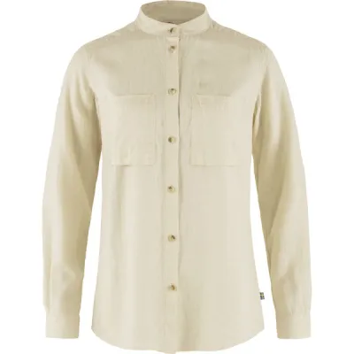 Fjällräven Övik Hemp Shirt Ls W - Chalk White - Naiset - XXS - Partioaitta, kuva 1 / 1