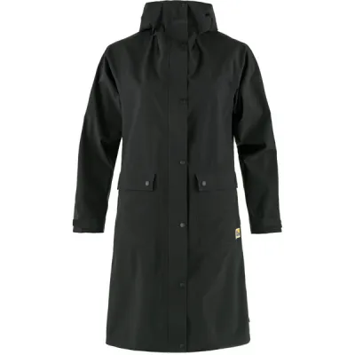 Fjällräven Vardag Rain Parka W - Black - Naiset - L - Partioaitta, kuva 1 / 1