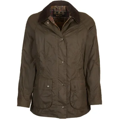 Barbour Classic Beadnell Wax Jacket - Olive - Naiset - 12 - Partioaitta