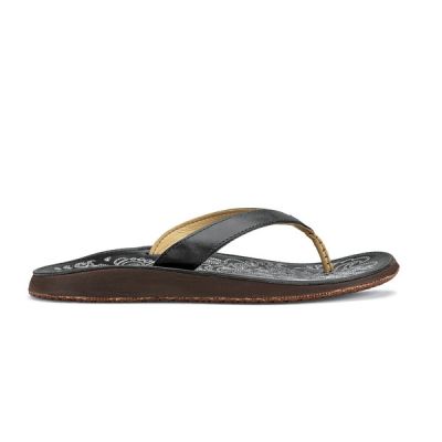 Olukai Paniolo - Black/black - Naiset - US 11 - Partioaitta