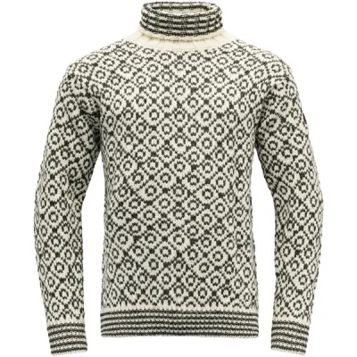 Devold Svalbard Wool High Neck - Offwhite/anthracite - Unisex - S - Partioaitta, kuva 1 / 1