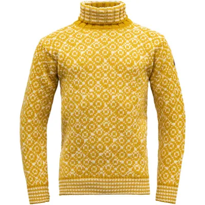 Devold Svalbard Wool High Neck - Arrowwood/offwhite - Unisex - S - Partioaitta, kuva 1 / 1
