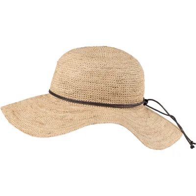 Salon Lakkitehdas Straw Hat Raffia Crochet - Natural - OneSize - Partioaitta