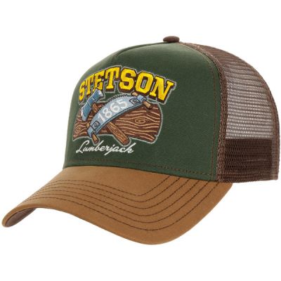 Stetson Trucker Cap Lumberjack - Olive/beige - Unisex - OneSize - Partioaitta