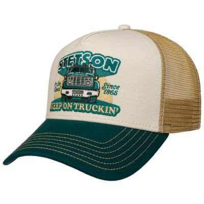 Stetson Trucker Cap Keep On Trucking - Petrol Green - Unisex - OneSize - Partioaitta
