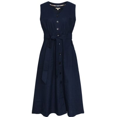 Barbour Rutherglen Midi Dress - Navy - Naiset - 12 - Partioaitta