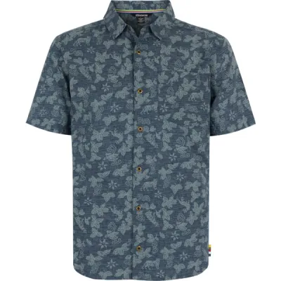 Sherpa Tiger Floral Ss Shirt - Neelo Blue - Miehet - L - Partioaitta