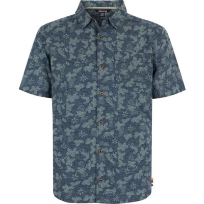 Sherpa Tiger Floral Ss Shirt - Neelo Blue - Miehet - XL - Partioaitta