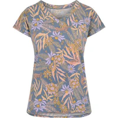 Sherpa Neha V-neck Tee - Haze Tiger Floral - Naiset - L - Partioaitta, kuva 1 / 1