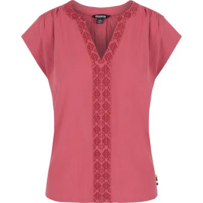 Sherpa Hara Cap Sleeve Top - Light Mineral Red - Naiset - S - Partioaitta, kuva 1 / 1