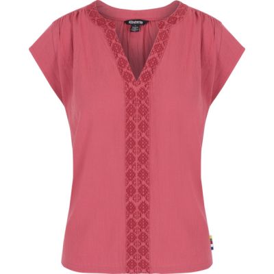 Sherpa Hara Cap Sleeve Top - Light Mineral Red - Naiset - M - Partioaitta