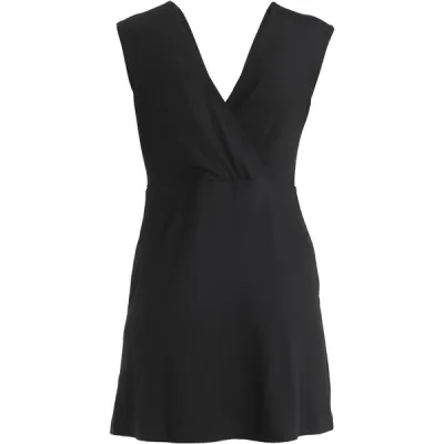 Icebreaker Women Merino 200 Granary Sleeveless V Neck Dress - Black - Naiset - M - Partioaitta, kuva 1 / 1