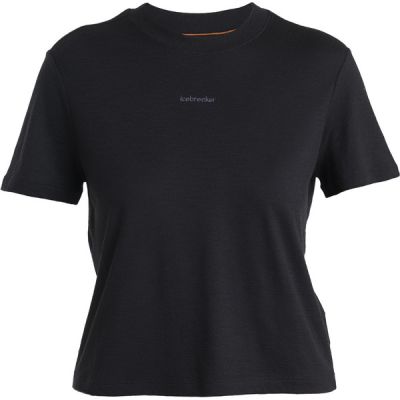 Icebreaker Women Merino 150 Tech Lite Iii Ss Crop Tee - Black - Naiset - M - Partioaitta