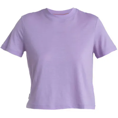 Icebreaker Women Merino 150 Tech Lite Iii Ss Crop Tee - Purple Gaze - Naiset - XL - Partioaitta, kuva 1 / 1