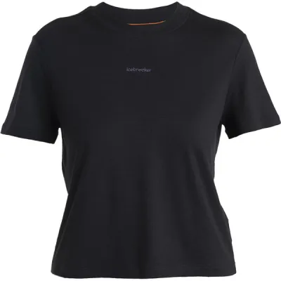 Icebreaker Women Merino 150 Tech Lite Iii Ss Crop Tee - Black - Naiset - L - Partioaitta, kuva 1 / 1