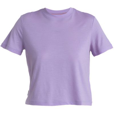 Icebreaker Women Merino 150 Tech Lite Iii Ss Crop Tee - Purple Gaze - Naiset - L - Partioaitta