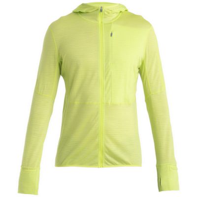 Icebreaker Men Merino 200 Realfleece Descender Ls Zip Hoodie - Hyper - Miehet - L - Partioaitta | Alk. 179,95 €