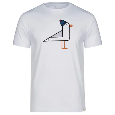 FRILUFTS Lakhiri Printed T-shirt - Bright White Seagull Classic - Miehet - M - Partioaitta