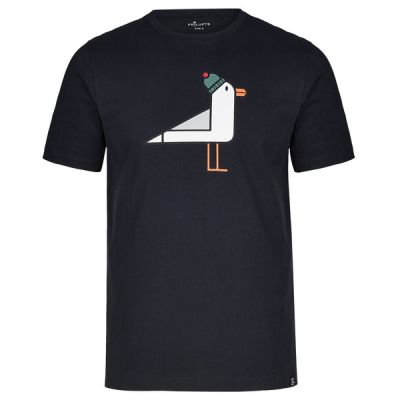 FRILUFTS Lakhiri Printed T-shirt - Caviar Seagull Classic - Miehet - L - Partioaitta | Alk. 39,95 €