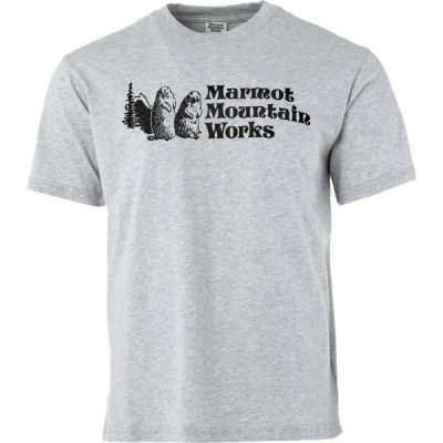 Marmot Mmw Tee Ss - Light Grey Heather - Miehet - L - Partioaitta