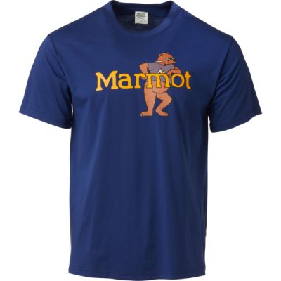 Marmot Leaning Marty Tee Ss - Twilight Blue - Miehet - S - Partioaitta