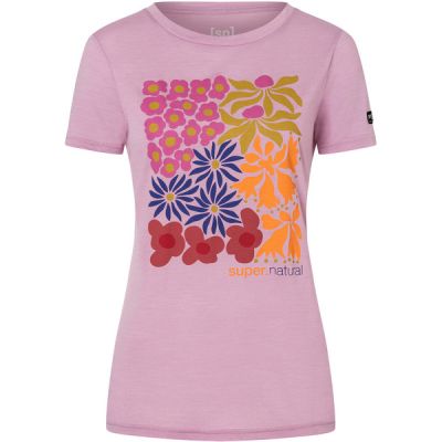Supernatural W Mat Is Tee - Mauve Mist/various - Naiset - M - Partioaitta