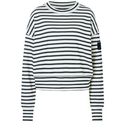 Supernatural W Krissini Stripe Bio Sweater - Fresh White/navy Stripe - Naiset - L - Partioaitta