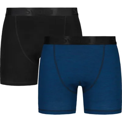Svala Merino Extreme Bokserit 2-pack - Musta/sininen - Miehet - XL - Partioaitta, kuva 1 / 1