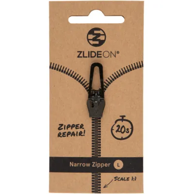 Zlideon Narrow Zipper L - Black - OneSize - Partioaitta
