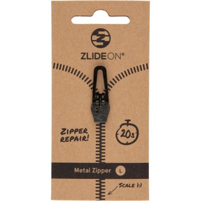 Zlideon Metal Zipper L - Black - OneSize - Partioaitta